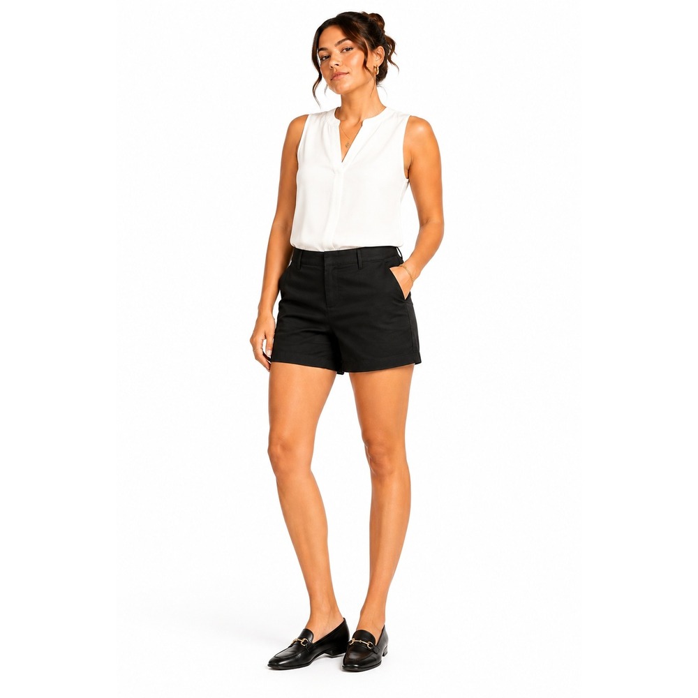 Banana Republic Women's Chino Shorts 12 Black NWT Business Casual Preppy Classic